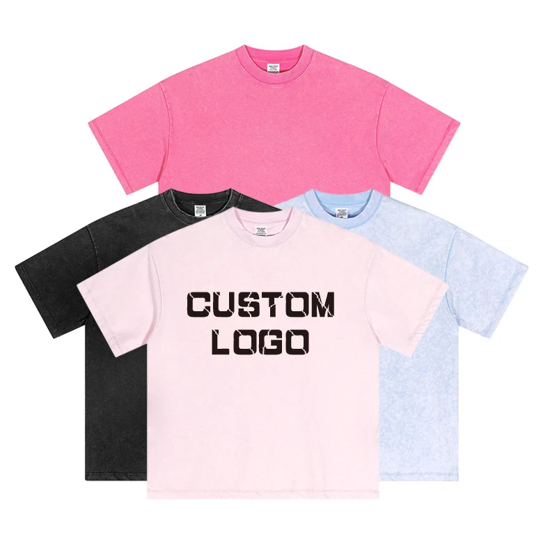 Hot Sale 230g Men's Oversize T-Shirt High Quality Knitted Cool Short Sleeve Custom Logo Screen Printing Fashionable Oversize