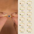 18K Gold Plated Stainless Steel Colorful Heart Zircon Ring Wedding Birthstone Ring Vintage Fashion Jewelry for Women Wholesale