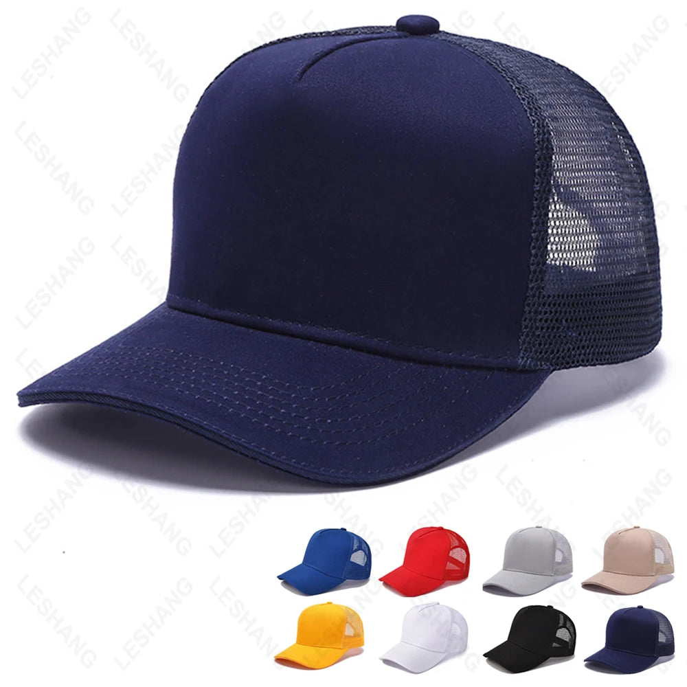 Gorras Cotton Blank 5 Panel Embroidery Patch Custom Logo Mesh Foam Trucker Hats Caps