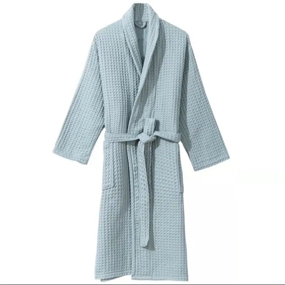 Wholesale Customized Logo Waffle Weave Bath Robe for Style Soft Delicate Hotel Bathrobe