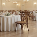 Natural Rental Stackable Cross Back Chair  for Wedding School Dining Room