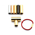 High End 18k Stainless Steel Jewelry Findings 3mm4mm5mm6mm Straight Plain Clasp for Leather Woven Bracelet DIY Making