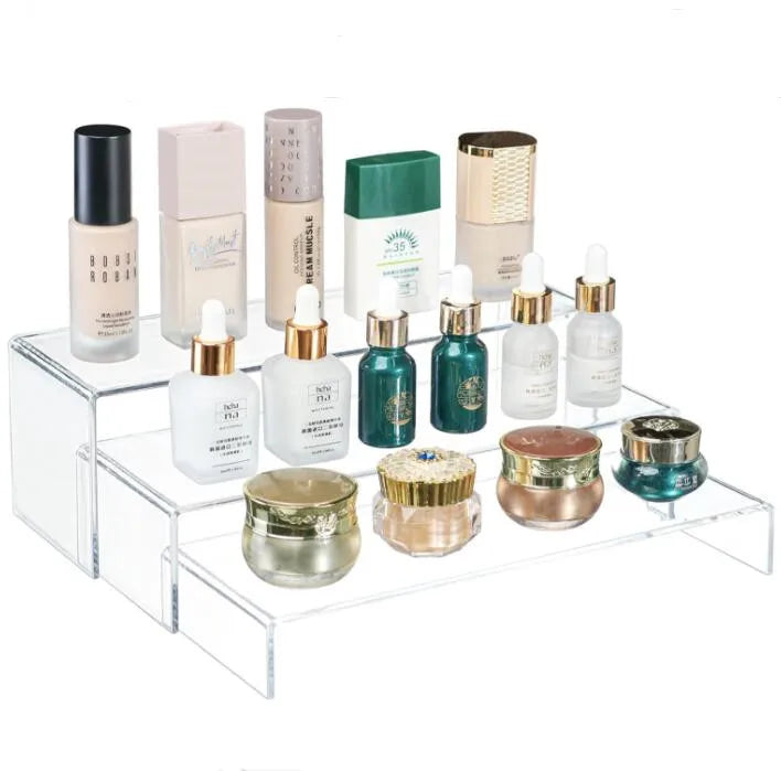 Factory Custom Clear  Acrylic  Riser Display for Cosmetics