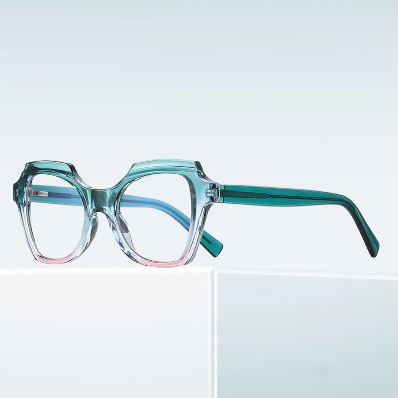 Anti Blue Light Trendy Optical Frame Chunky Glasses Frame for Girls Custom Nearsighted Eyeglasses Computer Glasses
