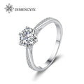 Jewelry Diamond Wedding Ring Custom GRA VVS 1 2 3 Carat 925 Silver Eternity Engagement Moissanite Ring