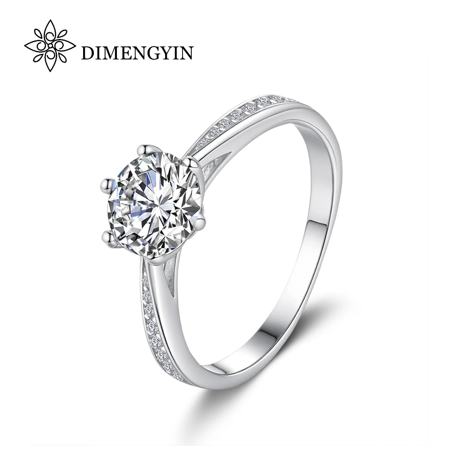 Jewelry Diamond Wedding Ring Custom GRA VVS 1 2 3 Carat 925 Silver Eternity Engagement Moissanite Ring