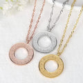 Islamic Jewelry Stainless Steel Jewelry Embossed  Stainless Steel Allah Muslim Pendant Necklace for Men and Women