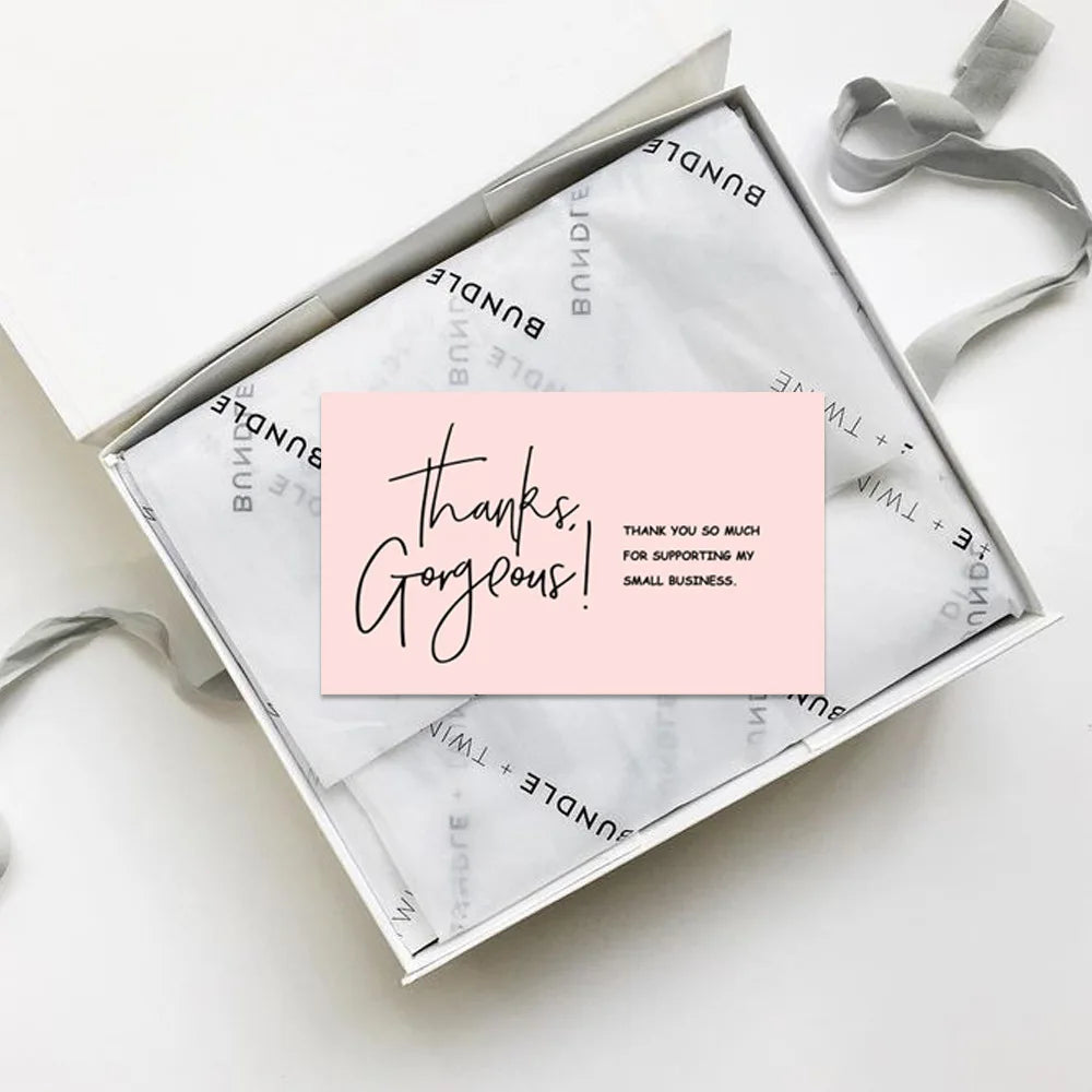 Custom Printing Logo Paper Card Small Business Thank You Note Cards for Shopping