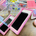 Private Label Synthetic Hair Natural Long Lash Extensions 0.05 0.07 Eyelash Trays Handmade Cruelty-Free Vegan
