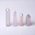 Aura Howlite Natural Rose Crystal Amethyst Wand Fengshui Tower Craft Enhanced with Organic Howlite Point