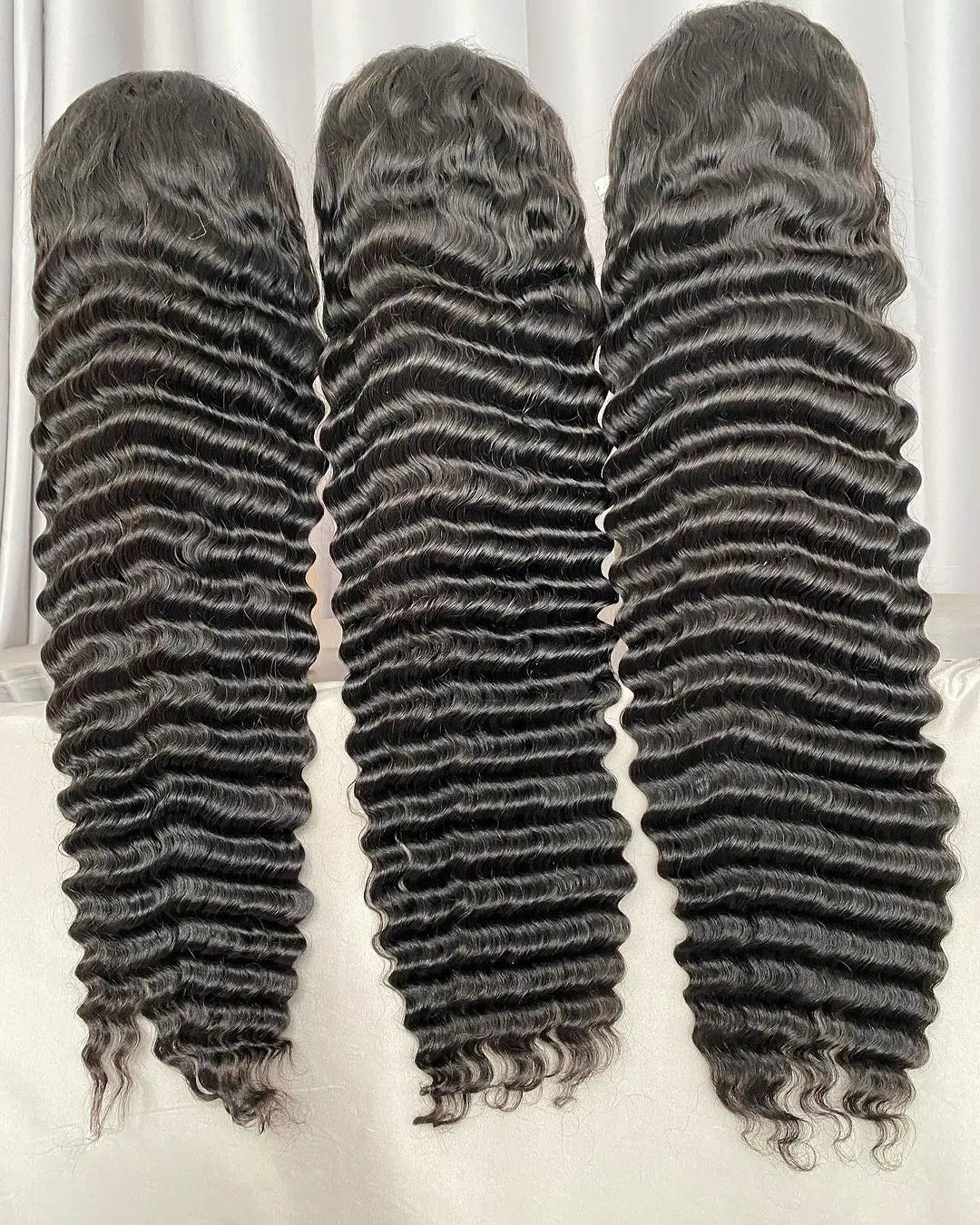 Wholesale Brazilian 13x6 Human Hair Transparent Lace Front Wig for Black Women Deep Wave 13*4 Swiss Lace Frontal Wigs