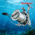 [Germany Stock] Rooblinos NGK Left Hand Aluminum Spinning Fishing Reel 4.8:1 Gear Ratio 8000-14000 Series for Sea Fishing