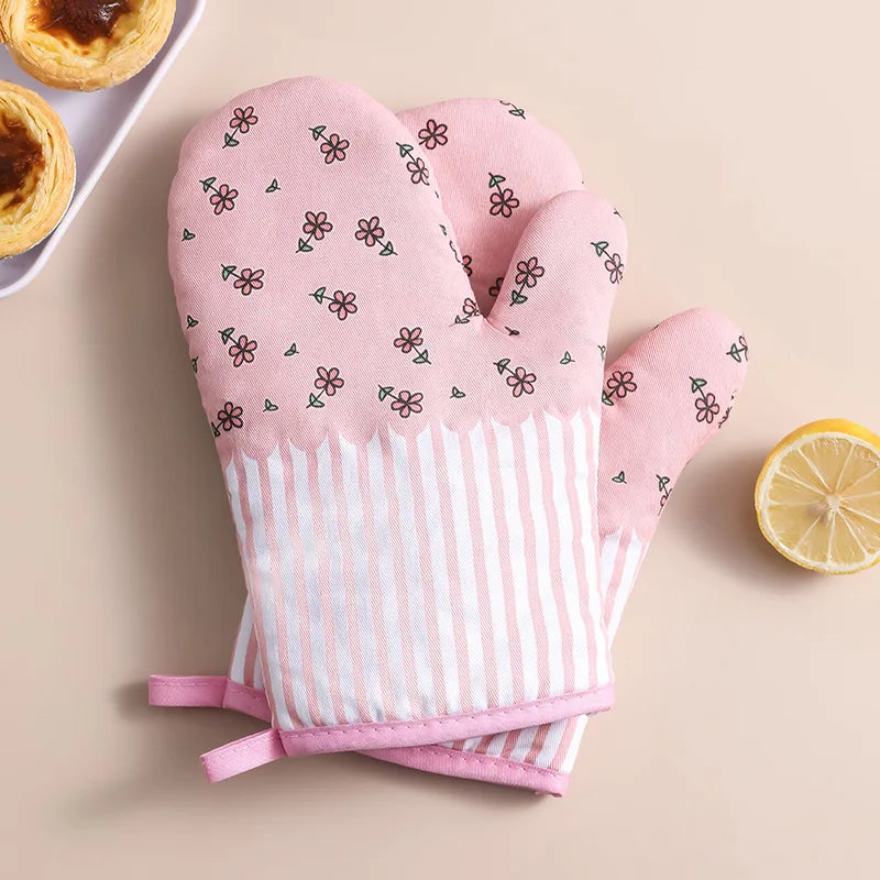 Cotton Oven Baking Gloves & Mitts High-Temperature Resistant Durable Sustainable Kitchen Baking Tools
