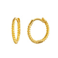 925 Sterling Silver Simple Twist Lines Huggie Earrings Individuality Rope Silver Jewelry
