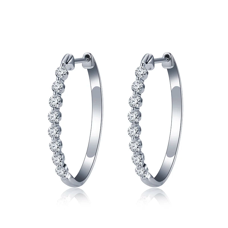 Messi Gems Customized  Fashion Design 14K Gold Lab Grown Diamond Hoop Earrings