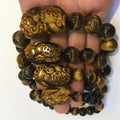 8~12mm Fashion Feng Shui Tiger Eye Stone Pi Yao Pi Xiu for Bracelet for Wealth and Luck Charm Jewelry