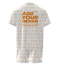 Print on Demand Ladies Short Sleeve Shirt Pajamas Suit Full Printing Ice Silk Pjs Pyjamas Pijamas Set for Women