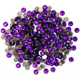 Purple Velvet Glass Flatback Rhinestones Bluk Beads Wholesale Strass Crystal