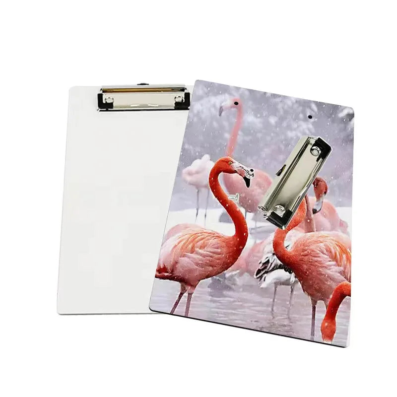 2025 New Custom PU Material A4 Clip Boards White Sublimation Print Your Picture Folder Splint Sublimation Clip Boards