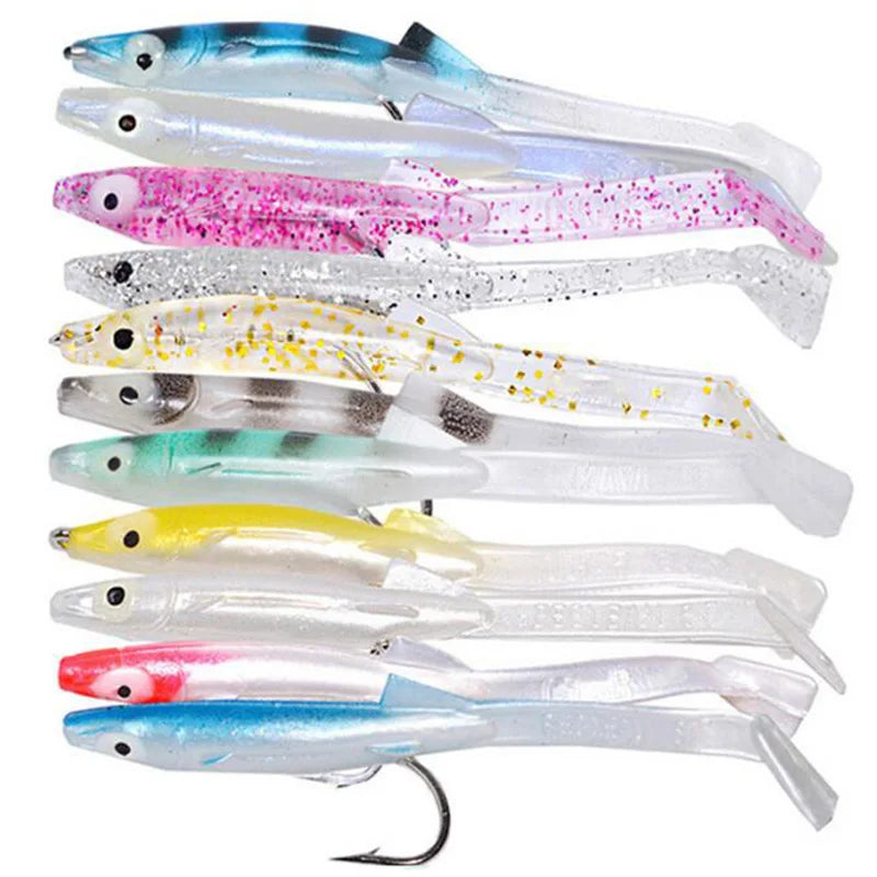 6pcs/bag 80mm 2.3g 12 Colors PVC Mini Artificial Soft Bait Lure for River & Lake Fishing