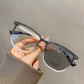 Ultra-Light Retro Color-Changing Anti Blue Light Photochromic Glasses Fashionable Men and Women Frame PC Material
