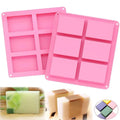 6-Cavity Plain Rectangle Soap Mold Silicone Craft DIY Cake Making Mould  Craft Soap Making