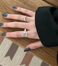 VIANRLA Jewelry 925 Sterling Silver Ring Personality Line Simple Ring Ring Jewelry