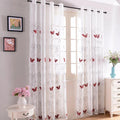 XinLan Butterfly Animal Pattern Printed Tulle Curtain Living Room Bedroom Hotel Window Curtain