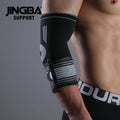 JINGBA Factory Direct Supply Breathable Logo Custom Compression Arm Sleeve Elbow Support Elbow Brace with Strips