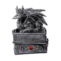 Resin Ornament Jewelry Box Study Decoration Jewelry Box Medieval Style Resin 3D Dragon Statue Treasure Chest