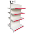Customizable Medium Duty Supermarket Shelves Double-Sided Heavy Duty Grocery Shelves Factory-Supplied Rack