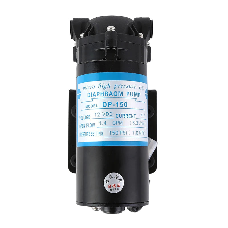 China Manufacturer Classic Design Electric Diaphragm Pump DP-150-12V 30W Power Corrosion Resistance for RO RV Car Washing