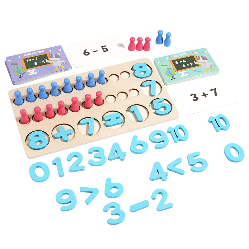 2026 New Arrival Montessori Children's Peg Math Board Game Educational Learning Teaching Aids Toys for Boys Girls
