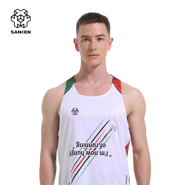Bespoke Running Singlet Lightweight Marathon Vest Breathable Fitness Sleeveless Shirt Training&Jogging Wear