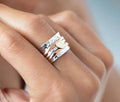 Fashion Heart Rotating Anxiety Relief Ring Plain Hammered Spinners Band Rings Heart Design Love Ring Gifts for Women