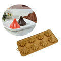 8 Even Mini Pagoda Silicone Mold for Chocolate Candy Cake Decoration Baking and Ice Cube Mold OPP Bag Packed