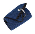 Wholesale Custom Logo Printed Blue Recycled Microfiber Waffle Weave Golf Sports Towels Jacquard Technique for Sports Enthusiasts