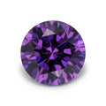 Wholesale Loose Gemstones Round Brillant Cut Cz Stone Amethyst Color 5A Cubic Zirconia Stones