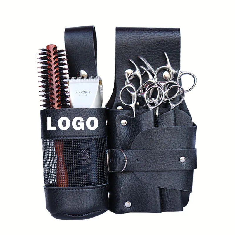 Hairdressing Scissors Special Fanny Pack Kettle Bucket Kit Multi-functional Hairdressing Push Scissors Storage Bag