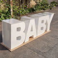 Wholesale Marriage Gold Metal Baby Shower Table Marquee Letter With Led for Party Wedding Decorations MegaBDM