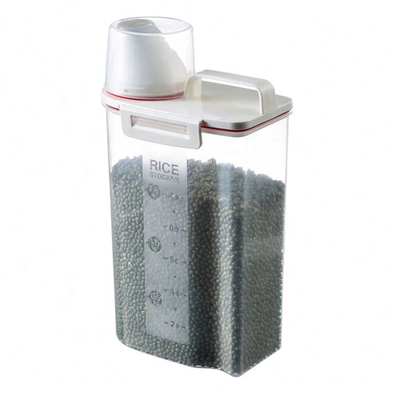 Plastic Moisture-proof sealed Miscellaneous Grains Cans Portable Measuring Cups Kitchen Grain Food Storage Storage Boxes