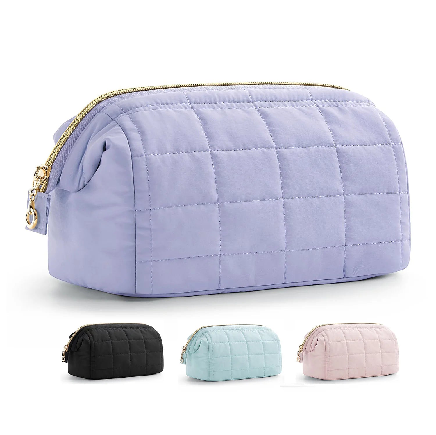 Wholesale Puffy Padded Makeup Bags Travel Toiletry Bag for Women Organizer Case Travel Essentials Cosmetic Bag