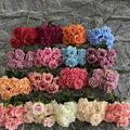 2022 New Artificial Flowers 7 Head Large Red Rose Bunches Height 44cm Dia 11.5cm