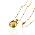 New Fashion Wine Bottle Pendant Necklace with Venetian Ball Chain Real Gold Plated Brass Trendy Jewelry for Women