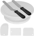 Baking Supplies Cake Decorating Set Cake Tray Turntable Pastry Cake Tools With Stand Suitable for Kids Birthday Party 6pcs