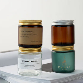 Customized Label 4oz Clear Wide Mouth Straight Sided Glass Jars with Screw Lid