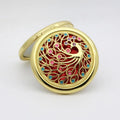 Religious Style Hollow Flower Beauty Mirror Gift Set Gold Hand Pocket Wedding Table Travel Souvenir Mirrors