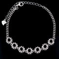 Sterling Silver 4*4mm Semi Mount Bracelet Empty Support Blank Claw Setting S925 Base Holder Without Center Stone Inlay for DIY