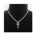 Fashion Religious Punk Style DIY Cross Diamonds Pendant Necklace for Women