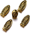 60pcs Antique Gold Oval Beads Our Lady  Medal Floral Rosary Centerpiece Cross Jesus Virgin Catholic Alloy Crucifix